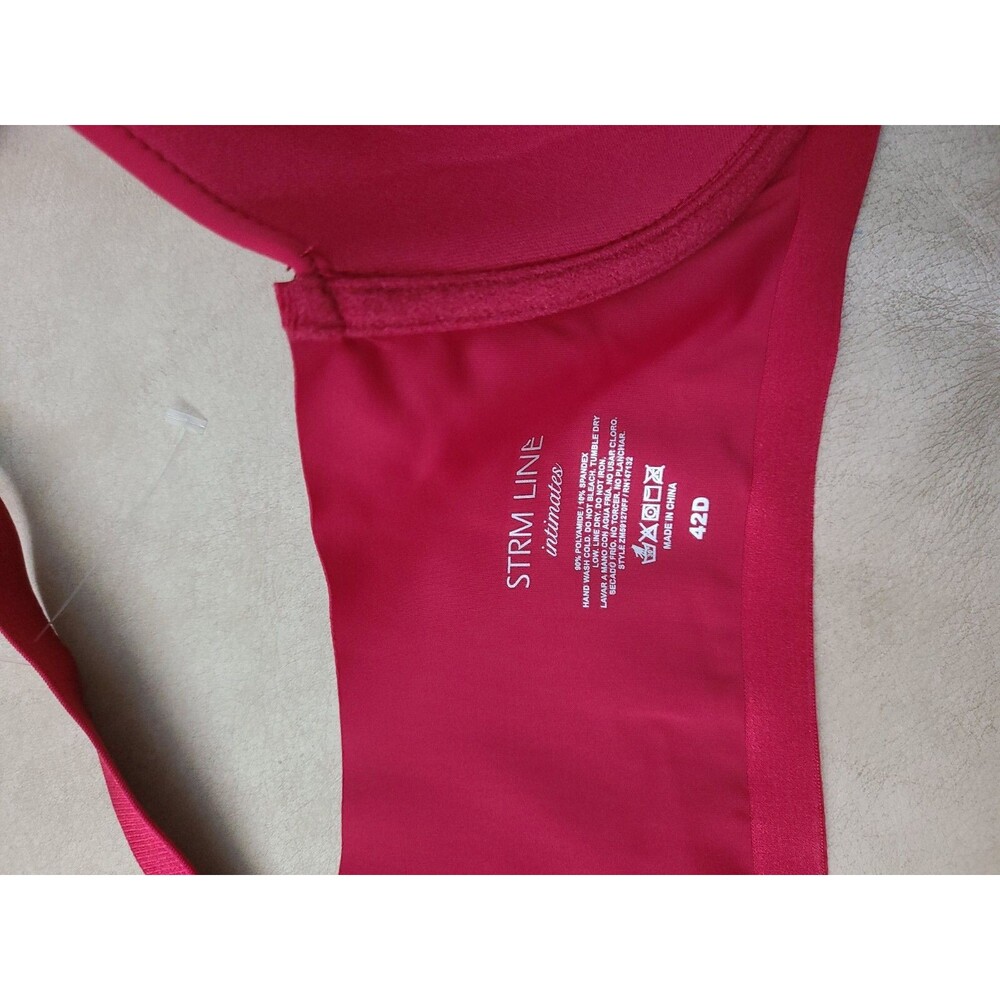 STRM LINE intimates red Underwire Bra 42D new - Picture 5 of 8